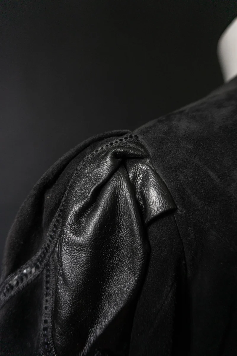 Vintage 80s Lederjacke, Dark Folklore, M–L
