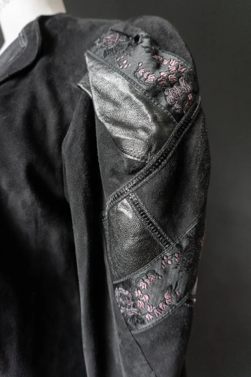 Vintage 80s Lederjacke, Dark Folklore, M–L