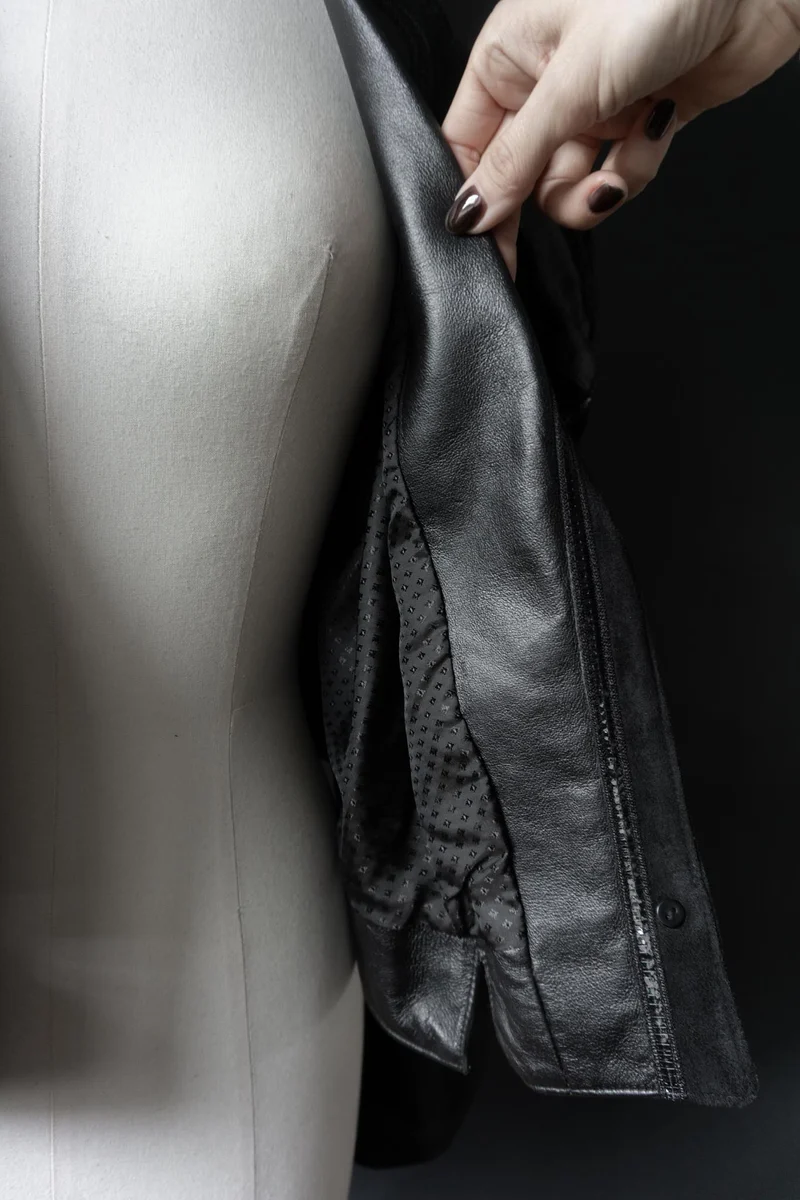 Vintage 80s Lederjacke, Dark Folklore, M–L