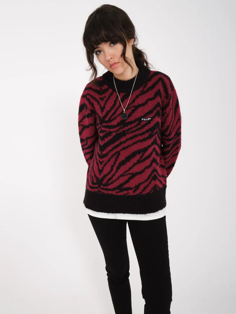 Zebra Pullover - WINE
