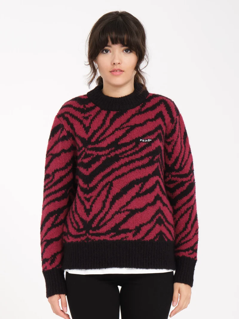 Zebra Pullover - WINE