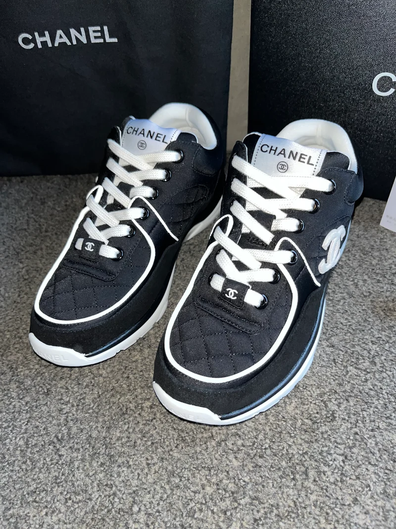 Black Material C Trainers