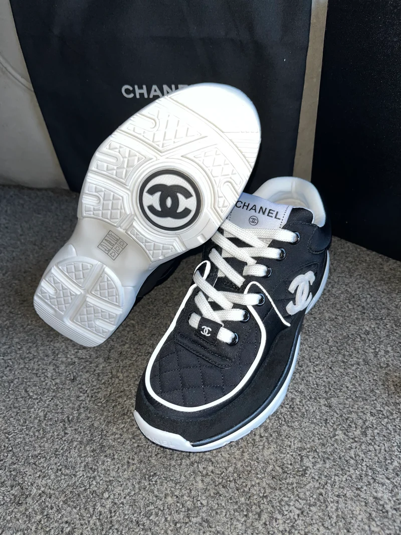 Black Material C Trainers