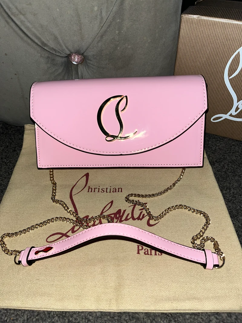 Pink Loub Clutch Bag