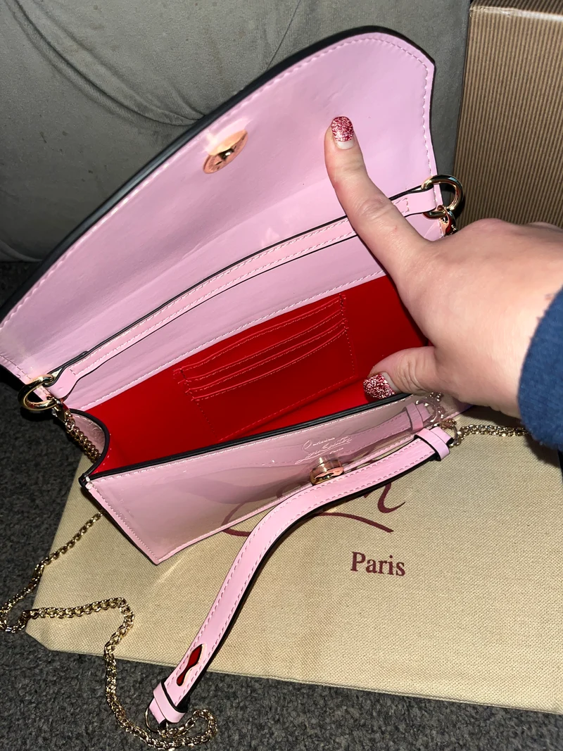 Pink Loub Clutch Bag