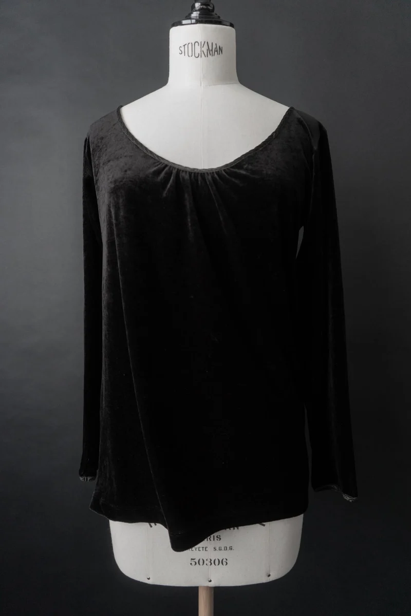 Vintage 80s Yves Saint Laurent Longsleeve, Samt, S–M
