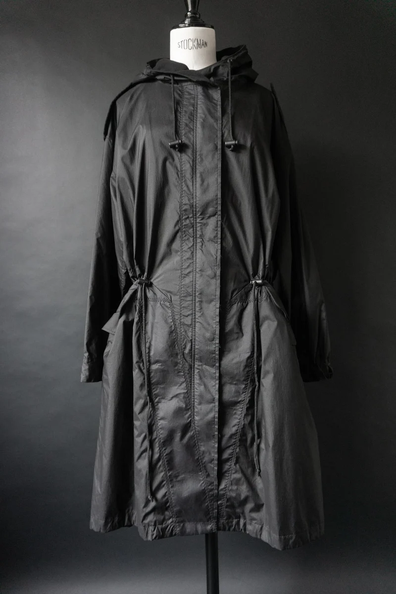Vintage 90s Issey Miyake White Label Parka mit Kapuze, S–L