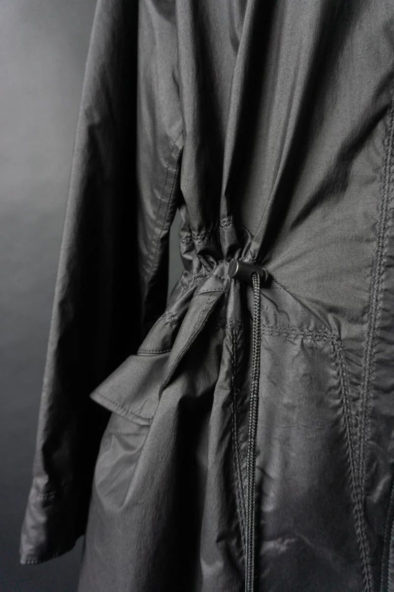 Vintage 90s Issey Miyake White Label Parka mit Kapuze, S–L