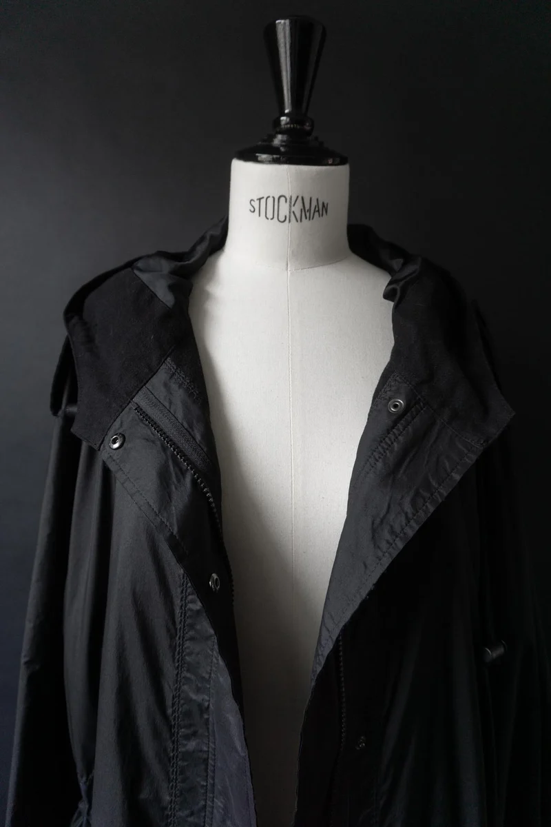 Vintage 90s Issey Miyake White Label Parka mit Kapuze, S–L