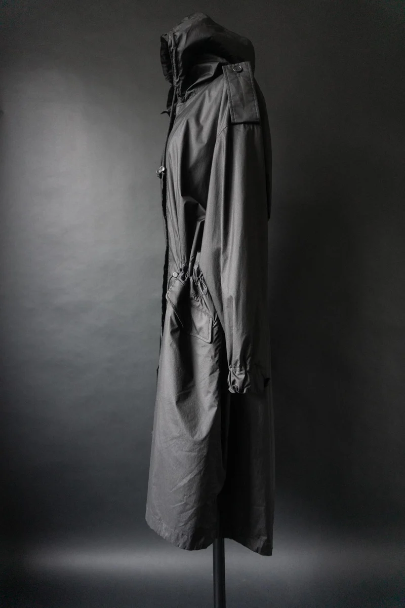 Vintage 90s Issey Miyake White Label Parka mit Kapuze, S–L