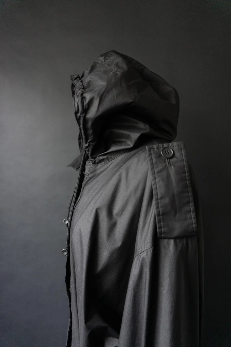 Vintage 90s Issey Miyake White Label Parka mit Kapuze, S–L