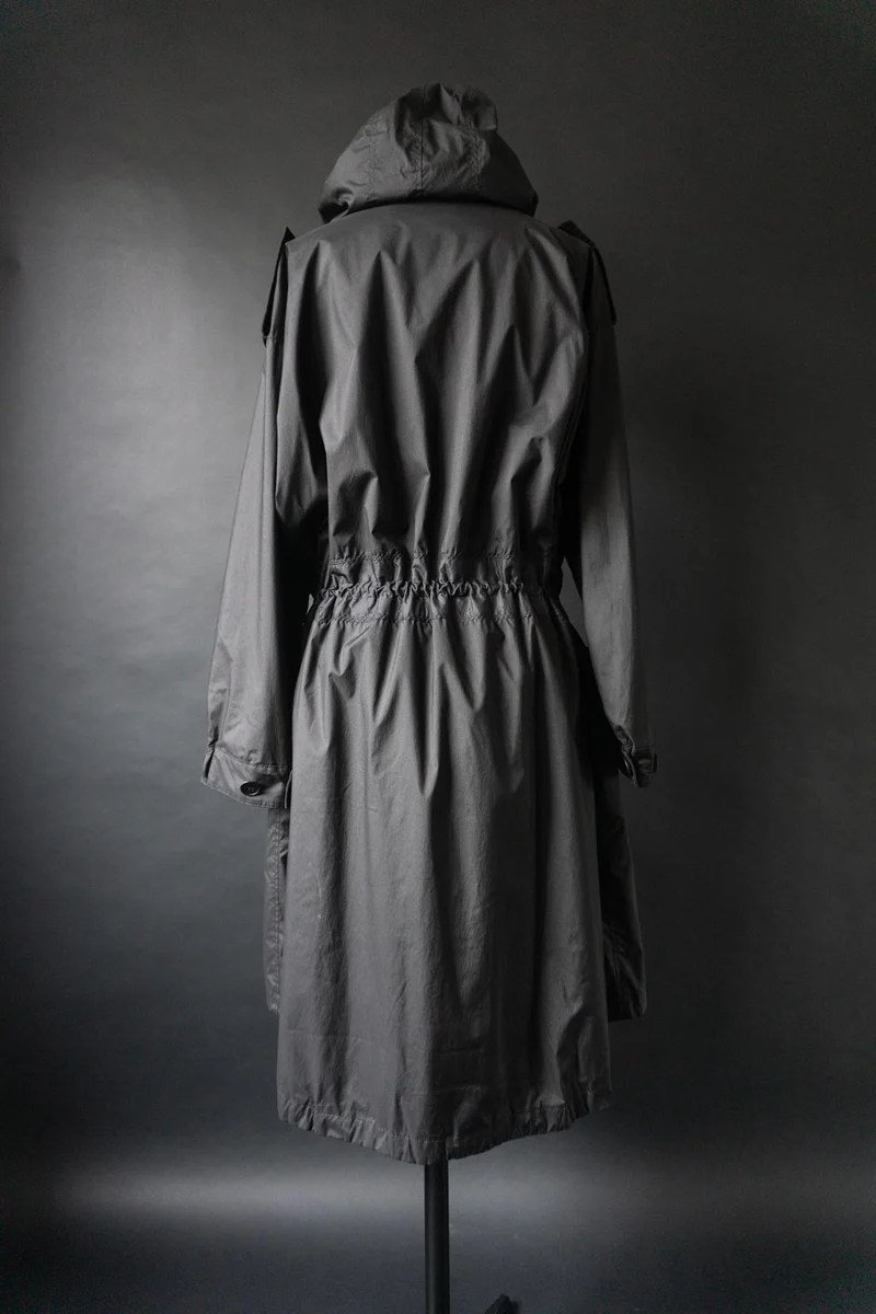 Vintage 90s Issey Miyake White Label Parka mit Kapuze, S–L
