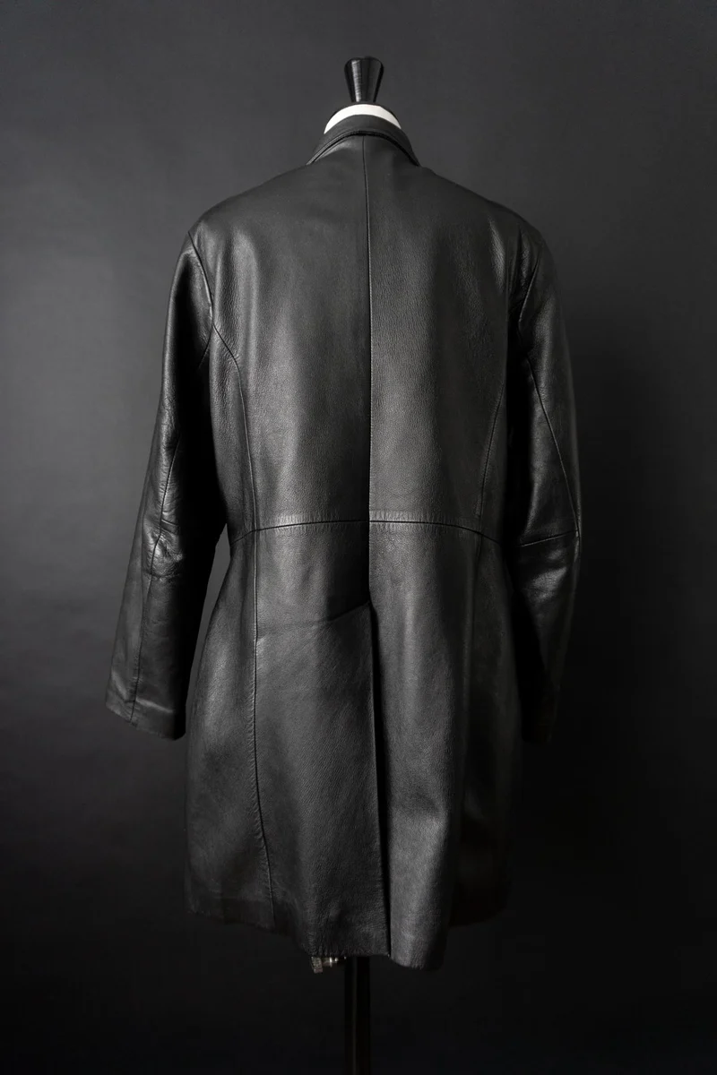 Vintage 90s Goth Ledermantel, S–M