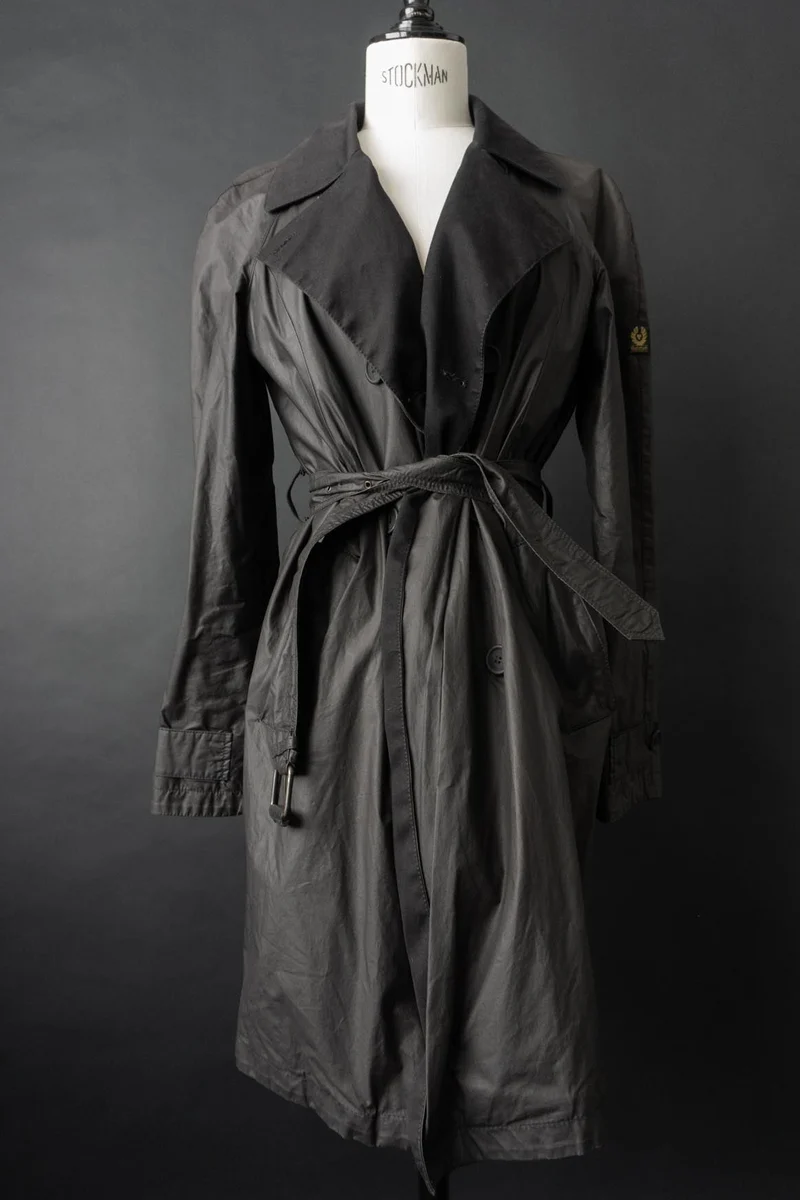 Vintage Belstaff Wachsmantel, Schwarz, S–M