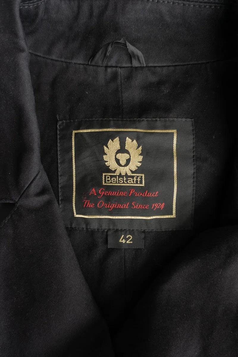Vintage Belstaff Wachsmantel, Schwarz, S–M