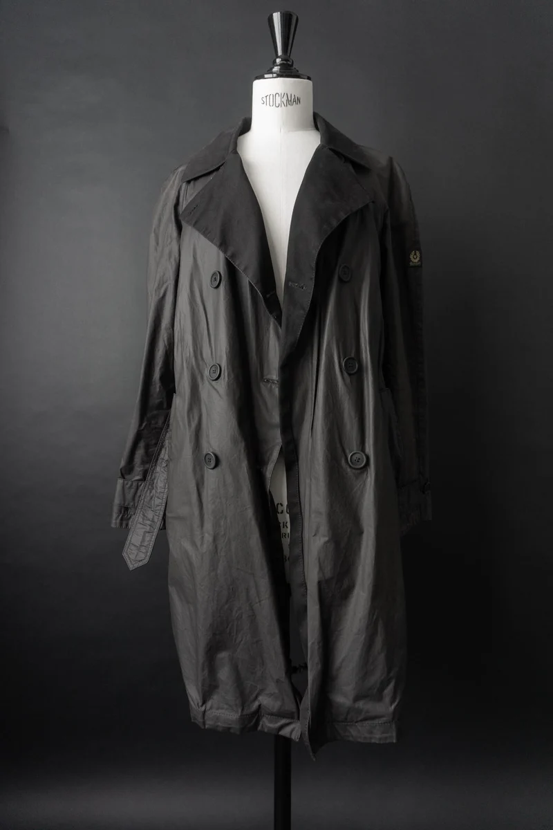 Vintage Belstaff Wachsmantel, Schwarz, S–M