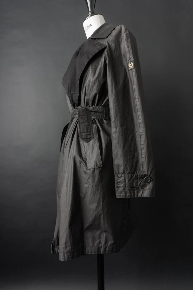 Vintage Belstaff Wachsmantel, Schwarz, S–M