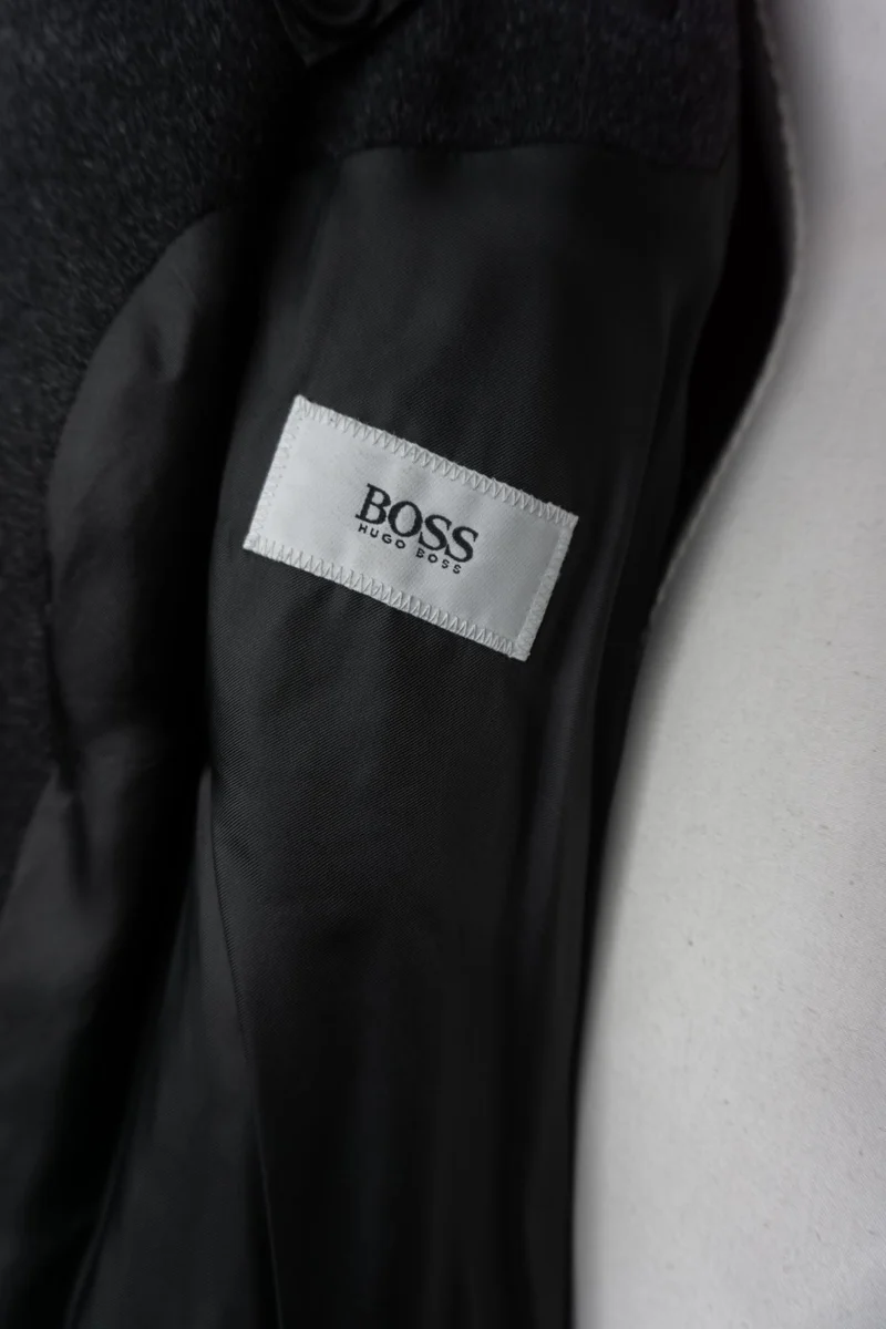 Vintage 90s Hugo Boss Trenchcoat, Wolle, M–XL