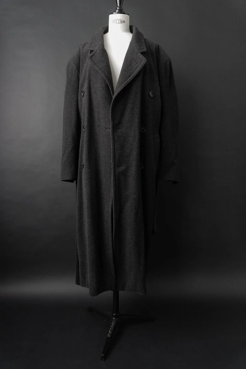 Vintage 90s Hugo Boss Trenchcoat, Wolle, M–XL
