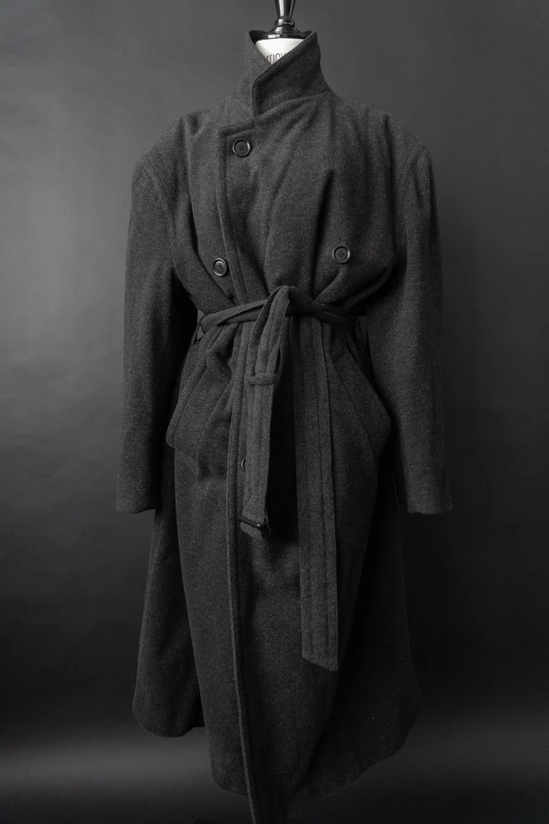Vintage 90s Hugo Boss Trenchcoat, Wolle, M–XL