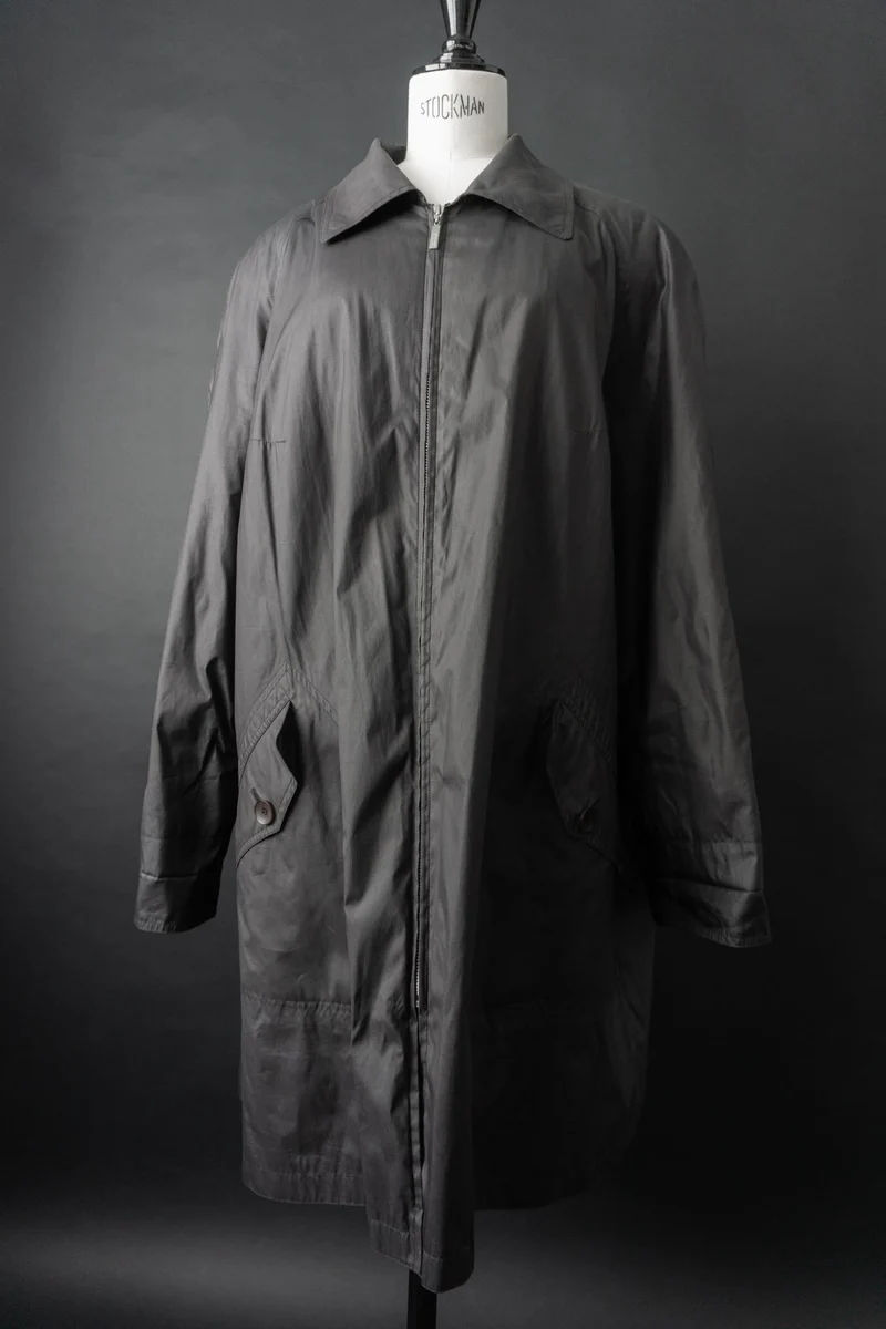 Vintage Übergangsmantel in A-Linie mit Zipper, M–L