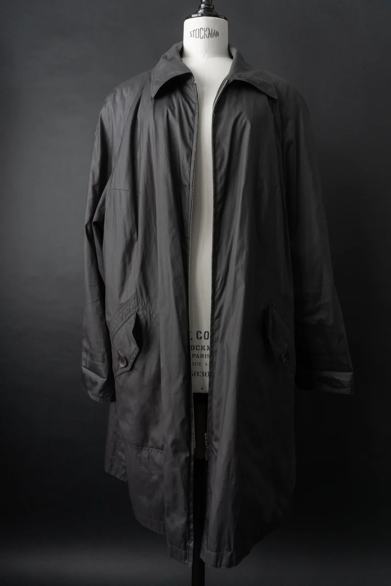 Vintage Übergangsmantel in A-Linie mit Zipper, M–L