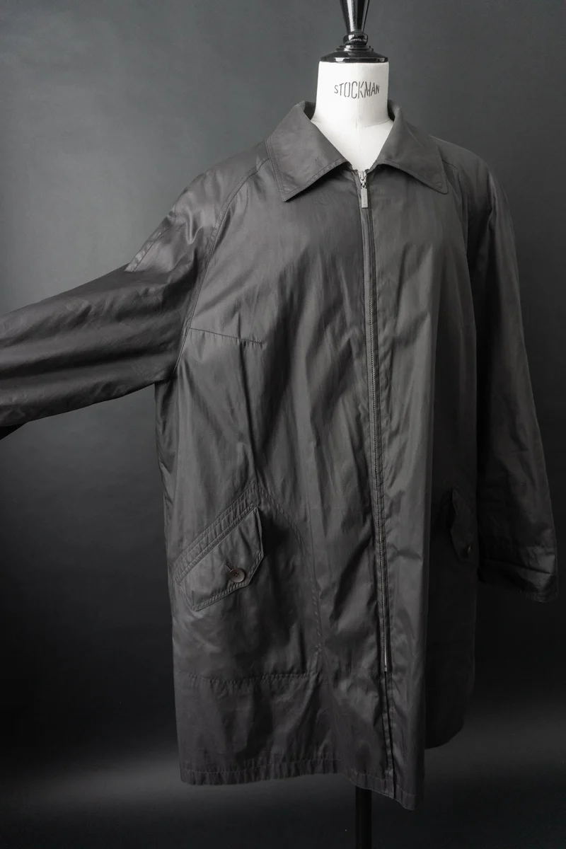 Vintage Übergangsmantel in A-Linie mit Zipper, M–L