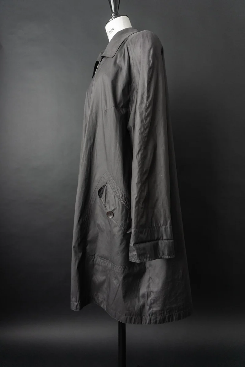 Vintage Übergangsmantel in A-Linie mit Zipper, M–L