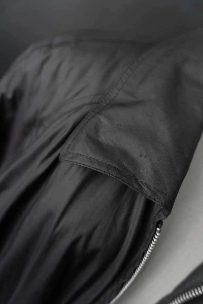 Vintage Übergangsmantel in A-Linie mit Zipper, M–L