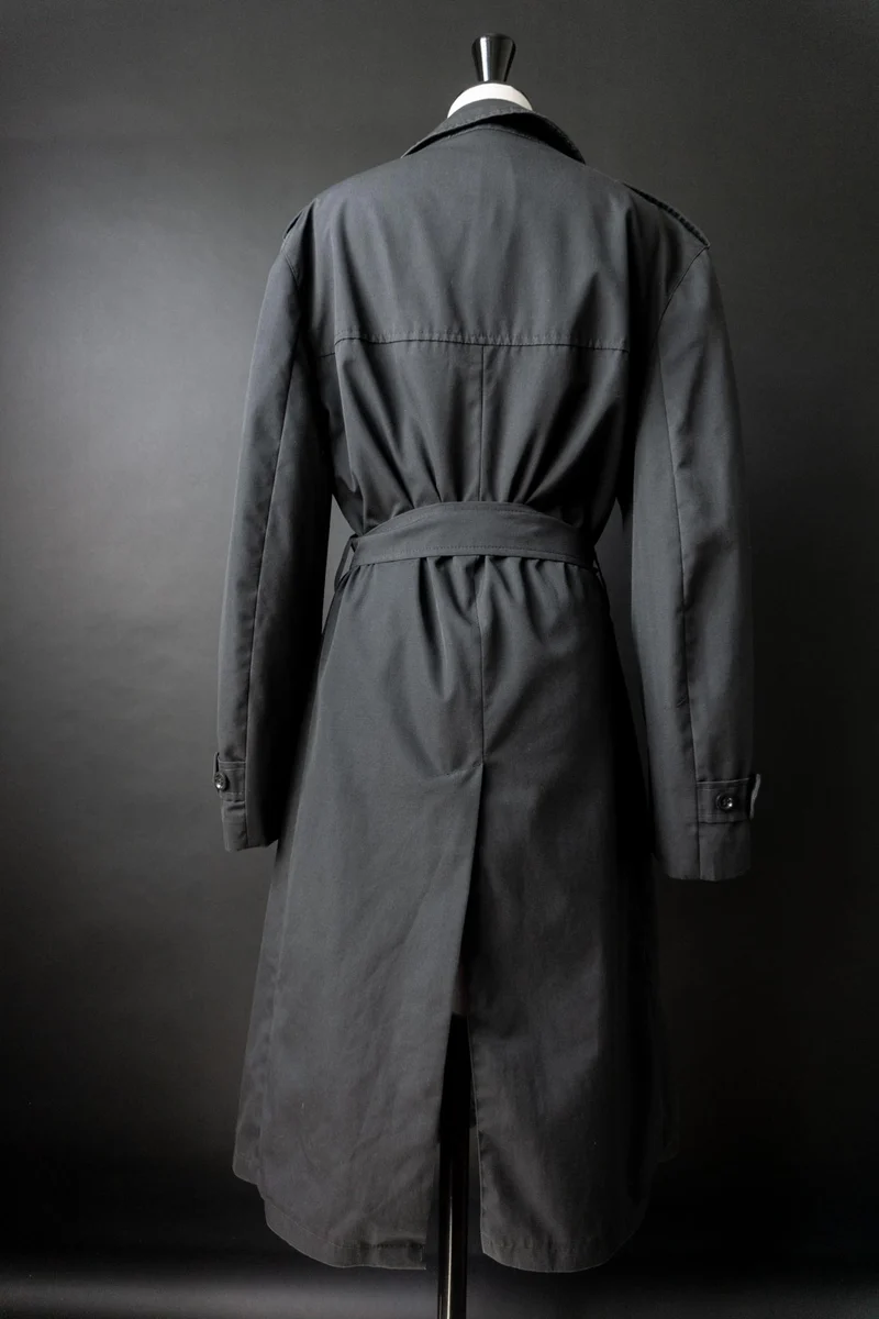 Vintage 80s Trenchcoat, Schwarz, M–L