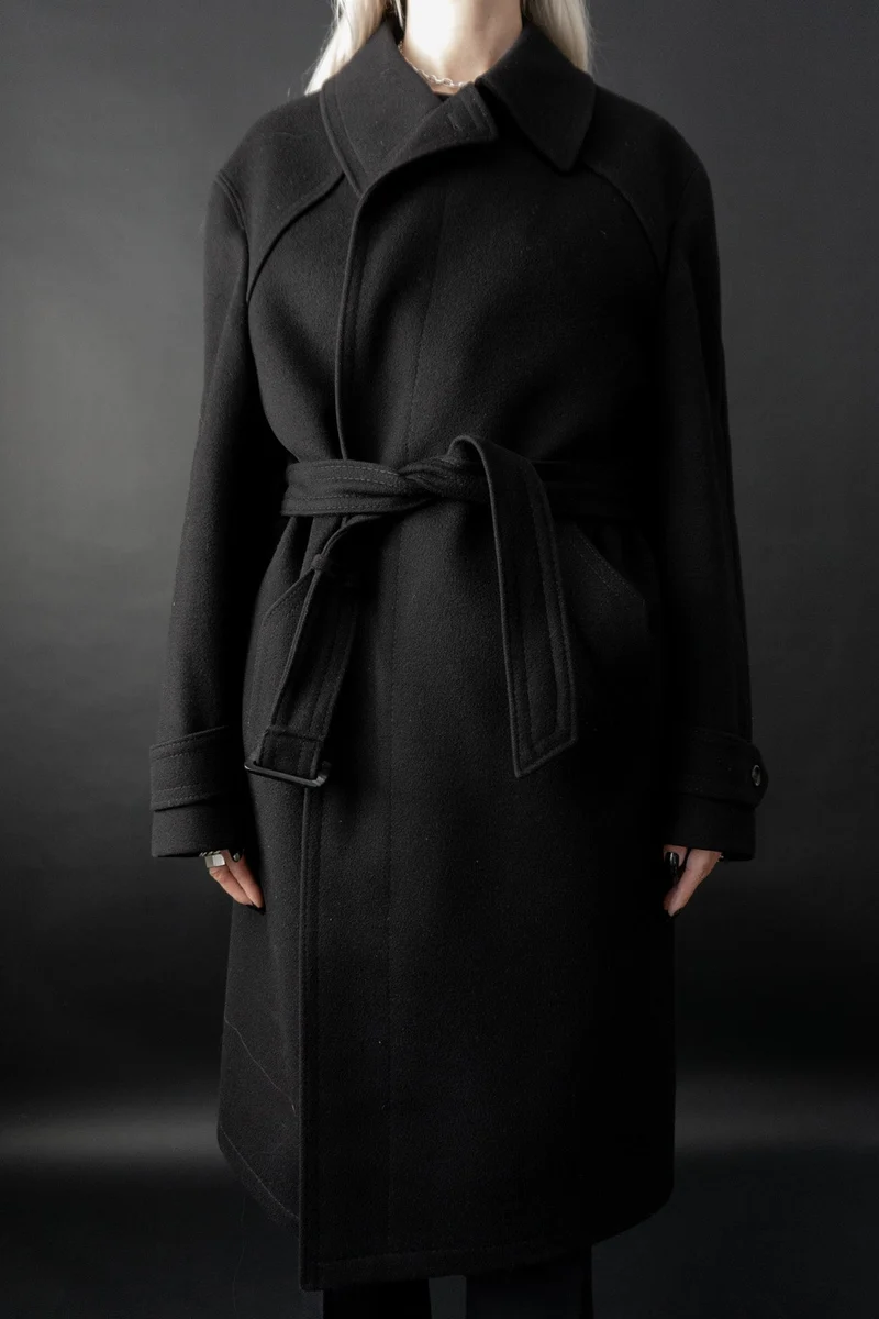 Vintage Kaschmir-Wolle Trenchcoat, M–L