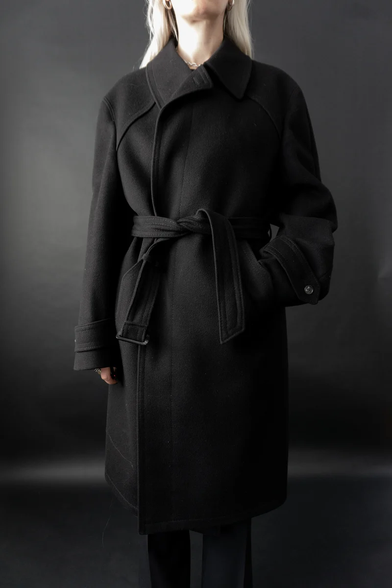 Vintage Kaschmir-Wolle Trenchcoat, M–L