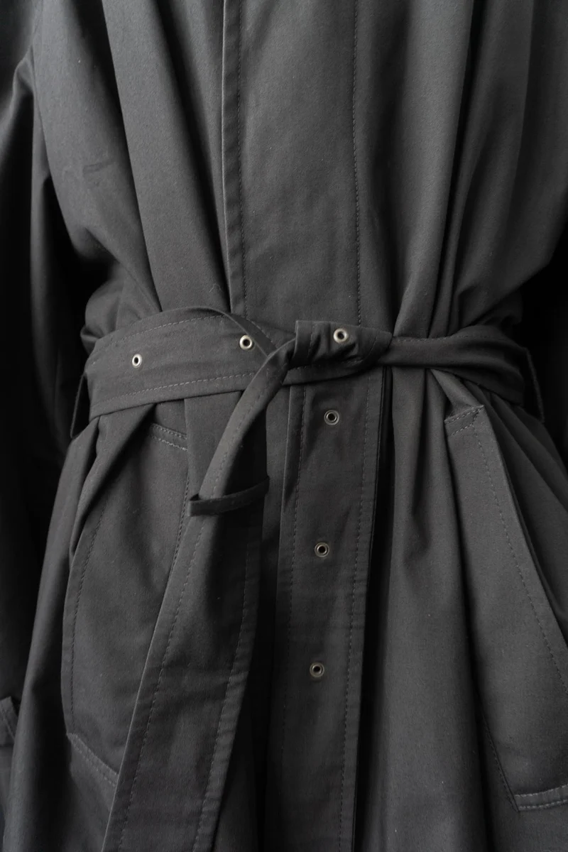 Vintage 80s Trenchcoat, Schwarz, M–L