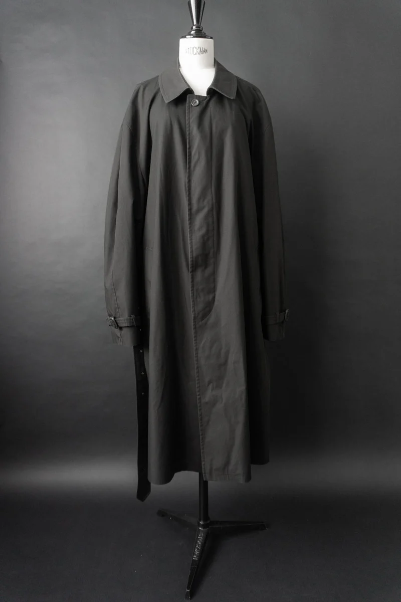 Vintage 80s Trenchcoat, Schwarz, M–L