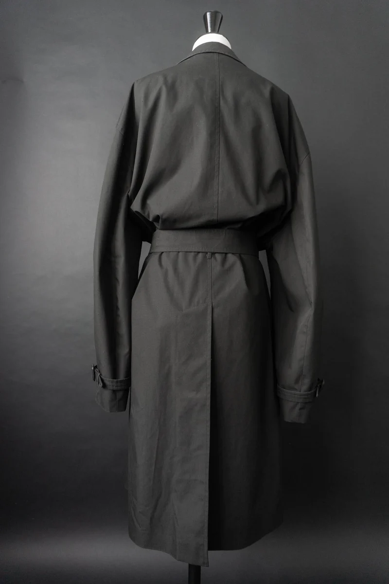 Vintage 80s Trenchcoat, Schwarz, M–L