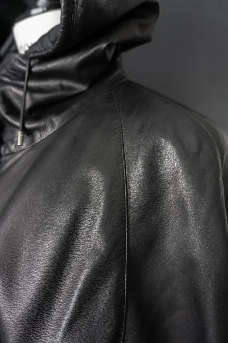 Vintage Jil Sander Ledermantel Schwarz, S–M