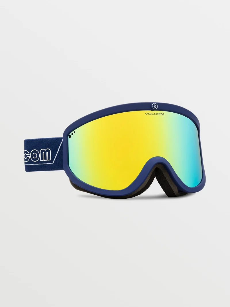 Footprints Dark Blue/White Goggle - Gold Chrome