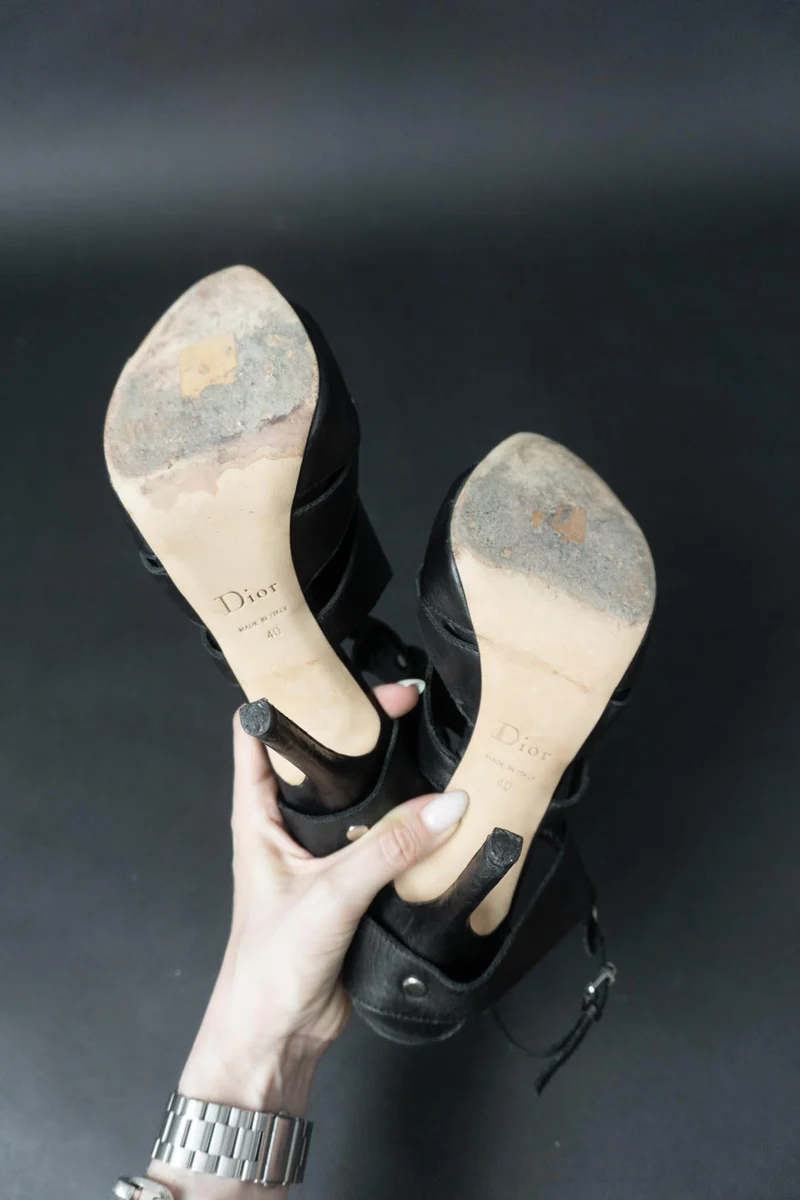 Vintage Christian Dior Extreme Gladiator Heels aus 2003, 40