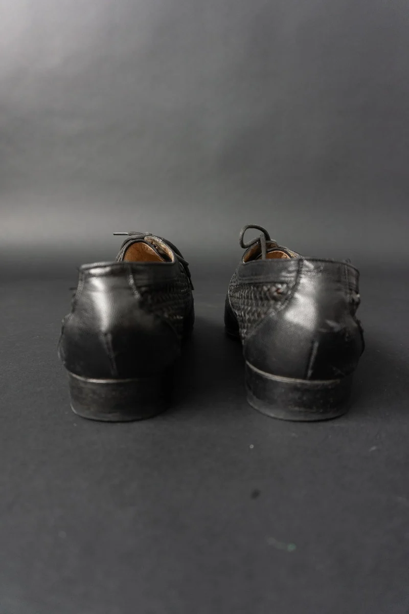 Vintage Bally Derbys, Schwarz, Made in Switzerland, 40