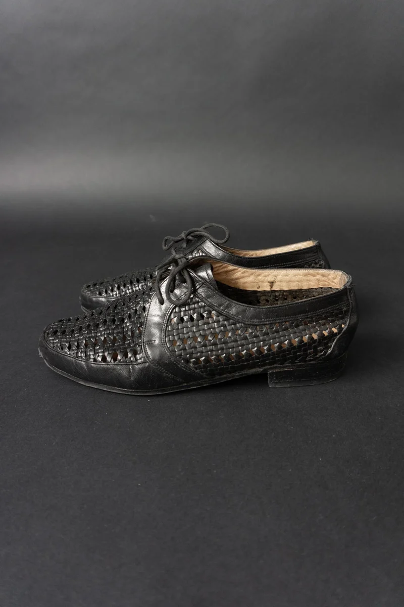 Vintage Bally Derbys, Schwarz, Made in Switzerland, 40