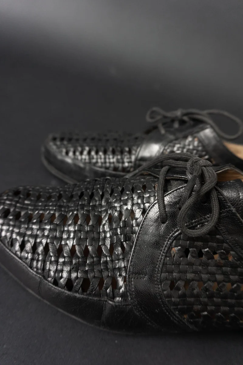 Vintage Bally Derbys, Schwarz, Made in Switzerland, 40