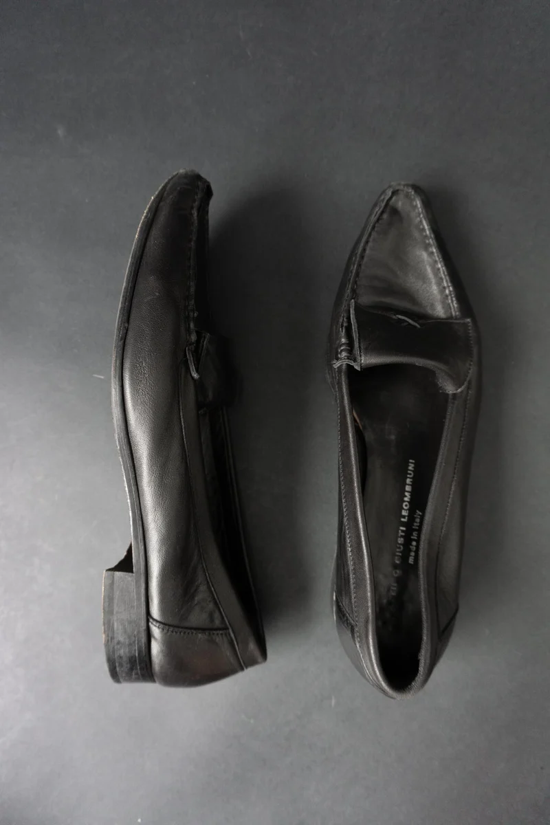 Vintage Leder Loafer, 90s, Made in Italy, 41