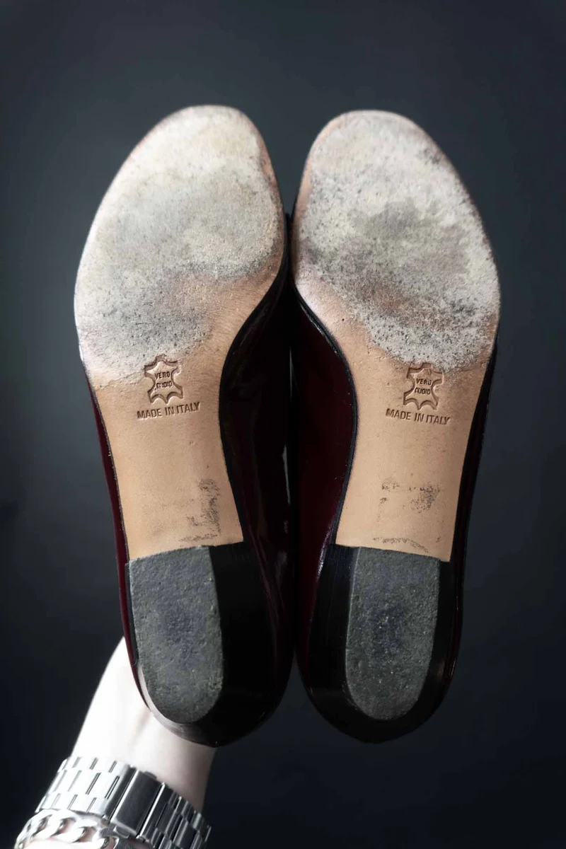 Vintage Salvatore Ferragamo Vara Ballerinas, Lackleder, 5,5
