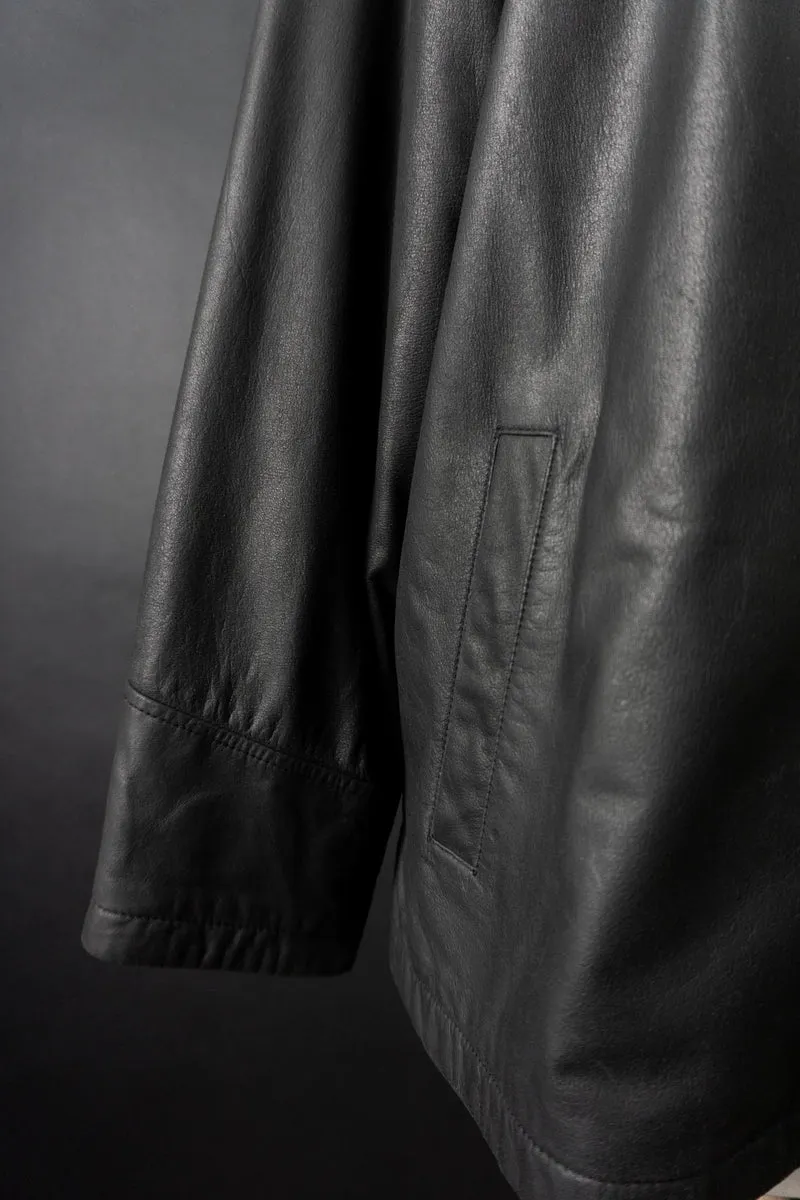 Vintage 90s Lederjacke mit Zipper, M–L