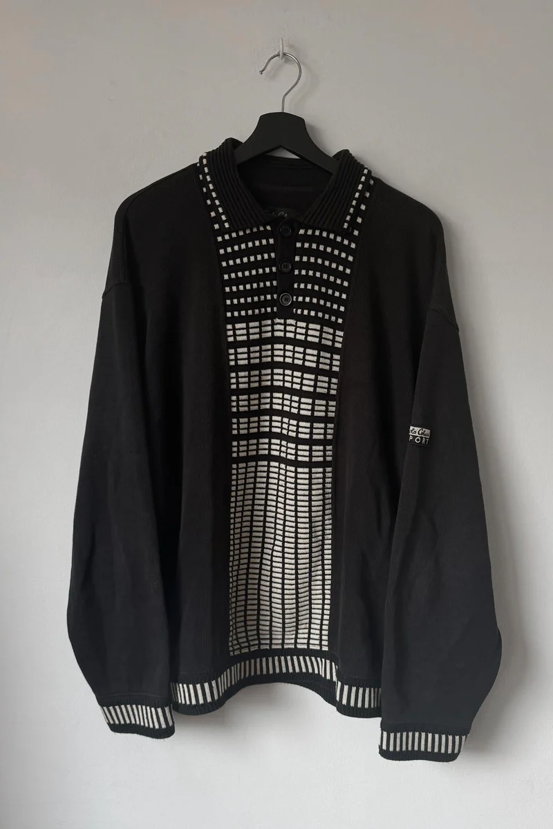 Vintage 90s Carlo Colucci Pullover – Schwarz