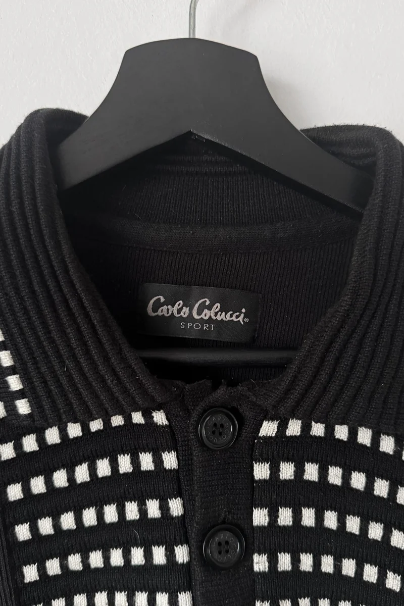 Vintage 90s Carlo Colucci Pullover – Schwarz