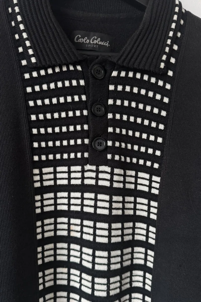 Vintage 90s Carlo Colucci Pullover – Schwarz