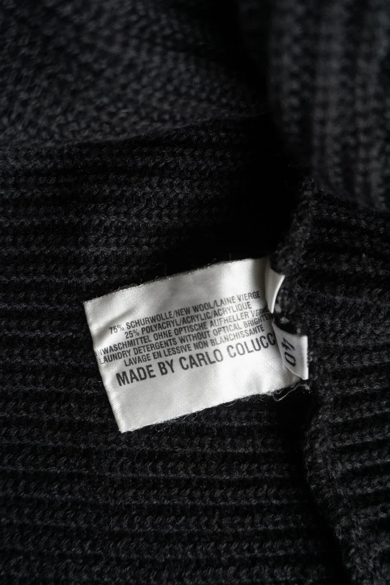 Vintage 90s Carlo Colucci Pullover – Schwarz, XS-S