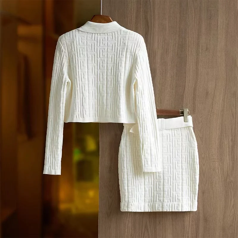 Knitted Top & Skirt Set