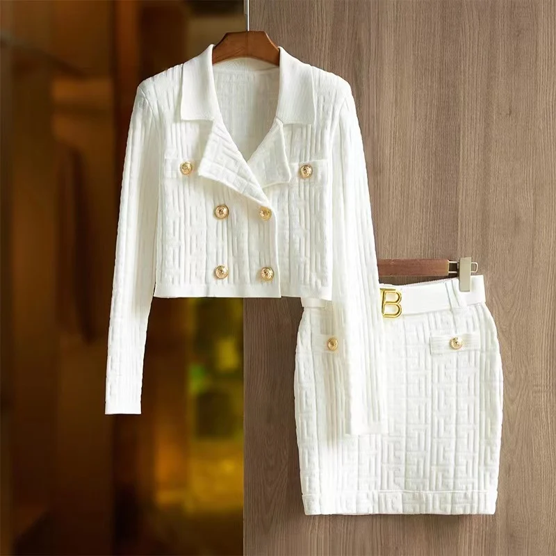 Knitted Top & Skirt Set